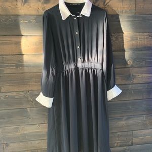 Zara basic button up dress